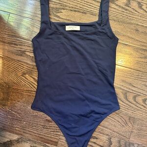 Babaton Navy Squareneck Bodysuit